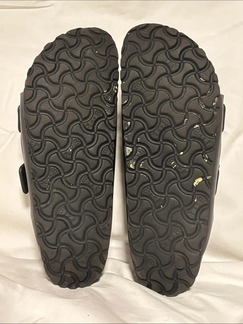 Birkenstock Men's Black Two-Strap Adjustable Slide Sandals